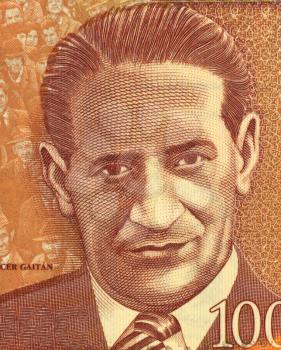 Royalty Free Photo of Jorge Eliecer Gaitan (1903-1948) on 1000 Pesos 2006 Banknote from Colombia. Politician and leader of a populist  movement in Colombia.