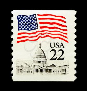 Royalty Free Photo of a USA Stamp With the White House
