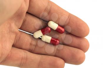 Royalty Free Photo of Pills in a Hand