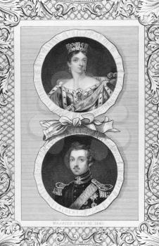 Royalty Free Photo of Portraits of Queen Victoria and Prince Albert