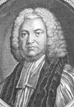 Royalty Free Photo of Thomas Secker (1693-1768) on engraving from the 1700s. Archbishop of Canterbury.