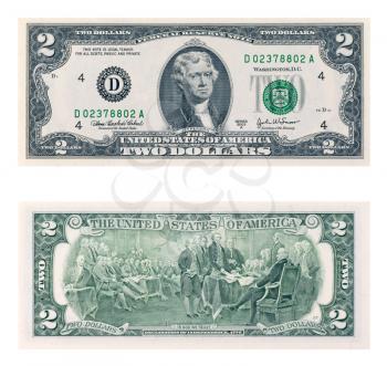 Royalty Free Photo of American Two Dollar Bills