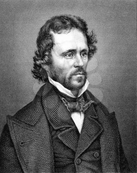 John Charles Fremont (1813-1890) on engraving from 1859. American military officer, explorer. Engraved by Nordheim and published in Meyers Konversations-Lexikon, Germany,1859.