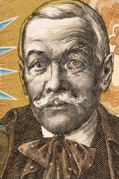 Pavol Orszagh Hviezdoslav (1849-1921) on 10 Korun 1986 Banknote from Czechoslovakia. Slovak poet, dramatist and translator.