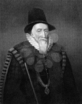 Thomas Sackville, 1st Earl of Dorset (1536-1608) on engraving from 1829. English statesman, poet, and dramatist. Engraved by T.Wright and published in ''Portraits of Illustrious Personages of Great Br