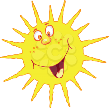 Royalty Free Clipart Image of a Funny Sun