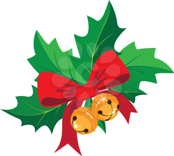 illustration of a christmas funny decoration with jingle