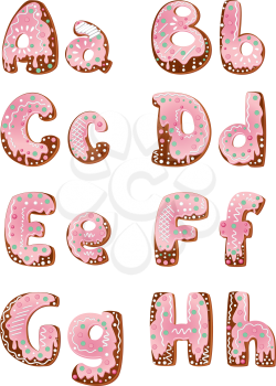 illustration of a cake letters AH