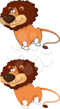 illustration of a courageous lion