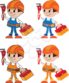 illustration of a figures of plumber