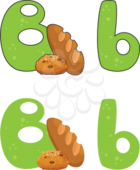 illustration of a letter B bread