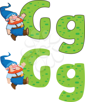 illustration of a letter G gnome