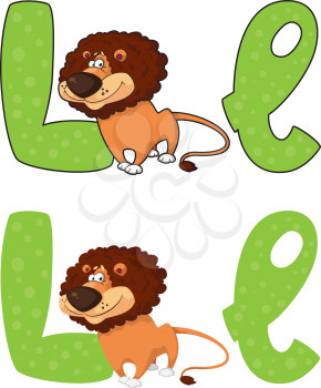illustration of a letter L lion