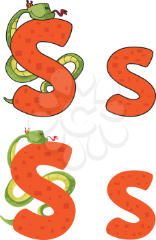 illustration of a letter S snake