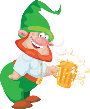 illustration of a gnome and beer