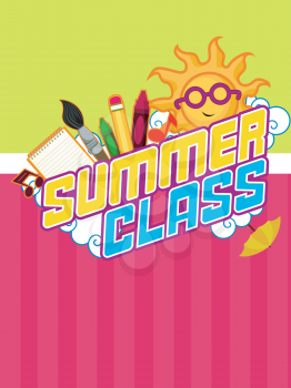 Royalty Free Clipart Image of a Summer Class Ad