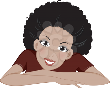 Royalty Free Clipart Image of a Portrait of an African American Woman