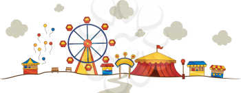 Royalty Free Clipart Image of a Carnival