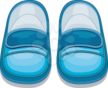 Royalty Free Clipart Image of a Pair of Blue Shoes