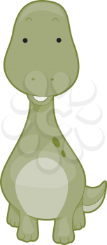 Royalty Free Clipart Image of a Brontosaurus