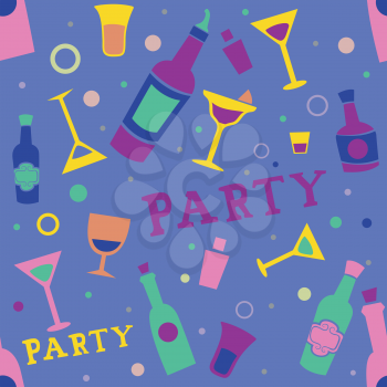 Royalty Free Clipart Image of a Cocktail Background
