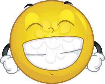 Illustration of a Smiley Flashing a Big Grin