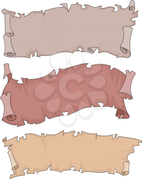 Royalty Free Clipart Image of Different Scrolls