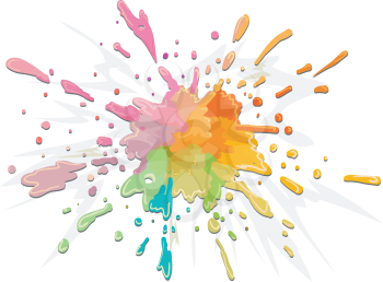 Royalty Free Clipart Image of a Colour Splash
