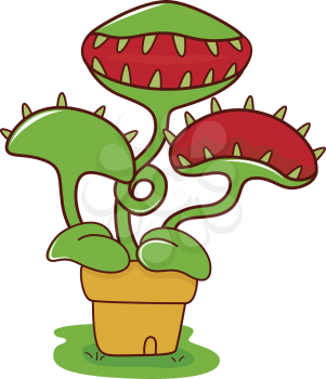 Royalty Free Clipart Image of a Venus Flying Trap
