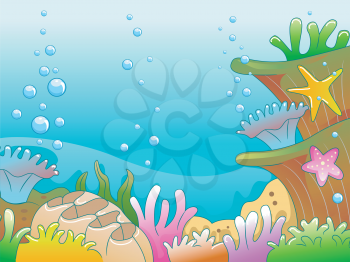 Illustration of Underwater Scene