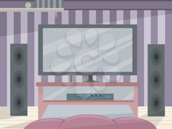 Illustration Featuring a High-tech Entertainment Room