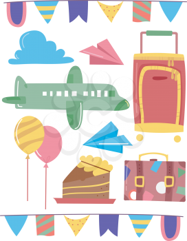 Grouped Illustration of Travel Related Elements