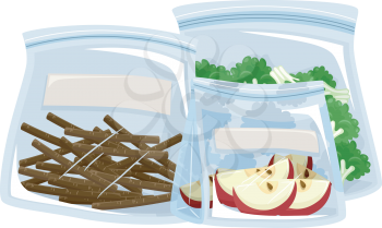 Illustration Featuring Different Ways to Store Food