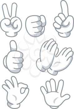 Mascot Illustration Featuring Different Hand Gestures