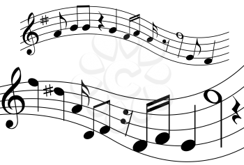 Royalty Free Clipart Image of Musical Notes