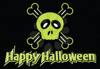 Royalty Free Clipart Image of a Happy Halloween Message