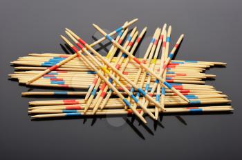 Royalty Free Photo of a Game Sticks in a Pile