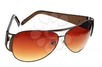 Brown sunglasses on a white background, isolated