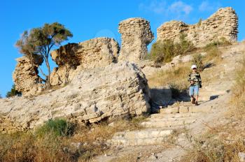 Royalty Free Photo of Remnants of Fortifications Built by the Crusaders in Ashqelon, Israel