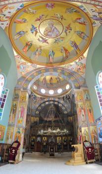 Royalty Free Photo of the Greek Orthodox Church of the Twelve Apostles in Capernaum