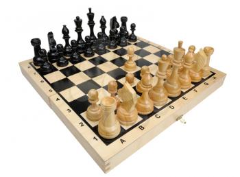 Royalty Free Photo of a Chess Board With Pieces Set Up