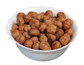 Royalty Free Photo of Hazelnuts in a Bowl