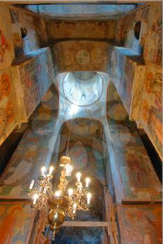 Royalty Free Photo of the Interior Details of he Holy Transfiguration Church of the Saviour and St. Evphrosinija