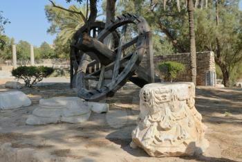 Royalty Free Photo of Archaeological Finds in the Park of the City of Ashqelon, Israel