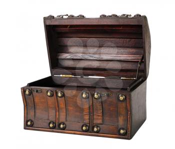 Royalty Free Photo of an Open Wooden Chest