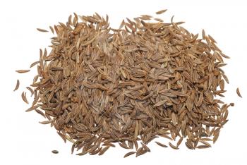 Cumin seeds on a white background, isolated