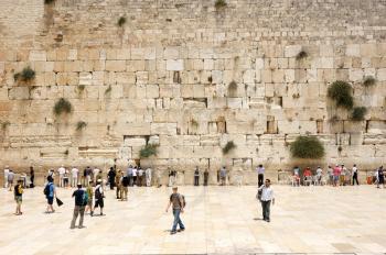 Western Wall near the Temple Mount in Jerusalem, most important Jewish holy place
