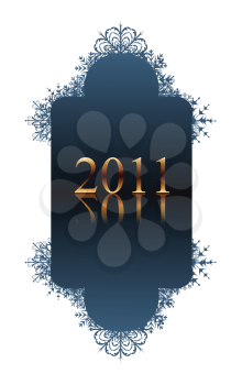 Royalty Free Clipart Image of a 2011 Banner