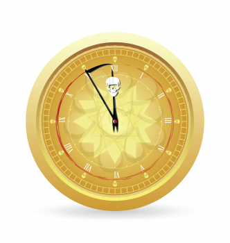 Royalty Free Clipart Image of the Clock of Death
