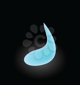 Royalty Free Clipart Image of a Raindrop